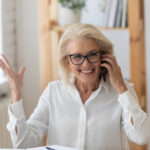 
                            An older woman answers a personalized call from an association's membership drive designed to increase memberships.                            