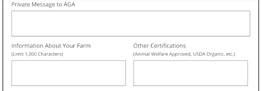 Example of a membership form from the American Grassfed Associaiton