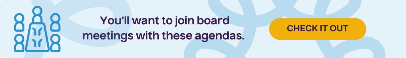 board meeting agenda cta