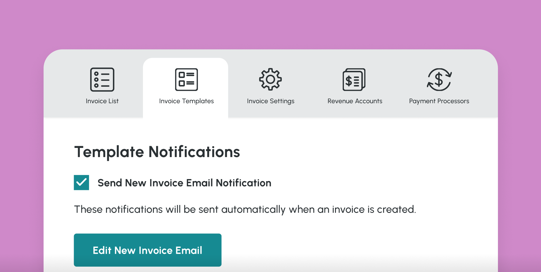 Automatically generated invoicing