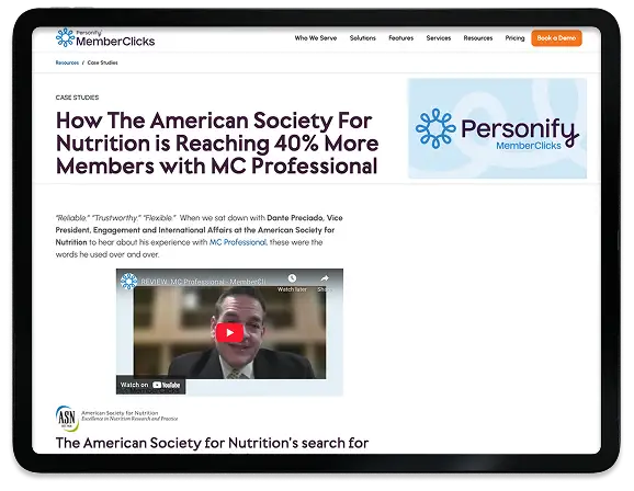 American Society for Nutrition case study cover