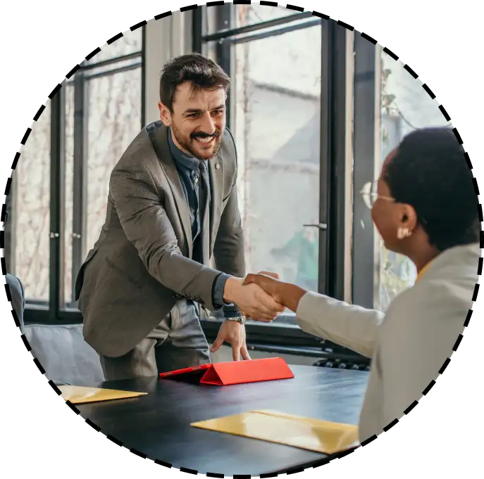 business partners shake hands