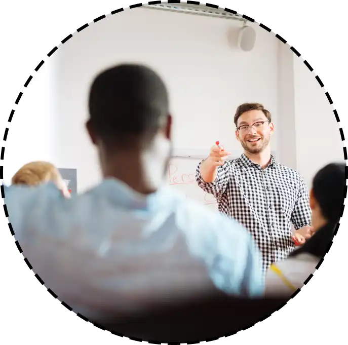 meeting facilitator calls on a participant