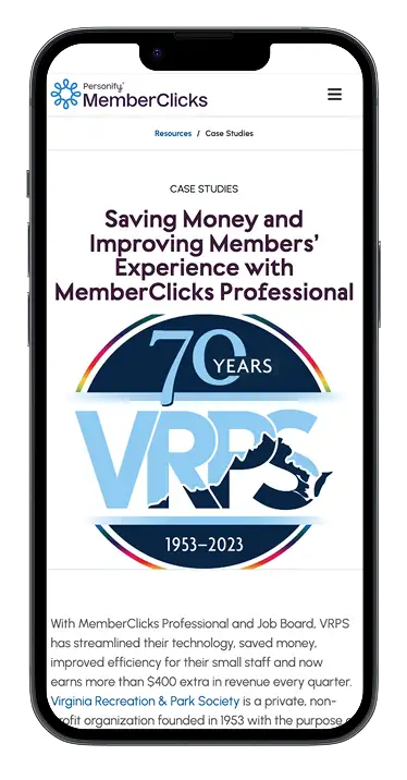 first page of the Virginia Recreation & Park Society case study